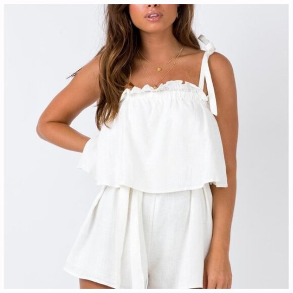 NWT Princess Polly Wexler Playsuit Romper White US 4 / AU 8 411705 - Picture 2 of 10
